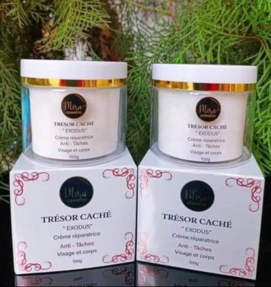 TRÉSOR CACHÉ:  EXODUS, Crème réparatrice Anti tâche visage et corps by Mira Cosmetic